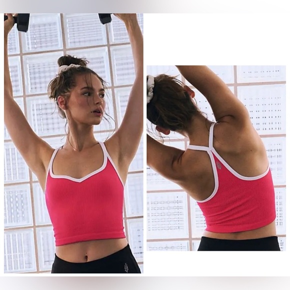 FP Movement by Free People Tops - NWOT- Free People Movement Happiness Runs Sweetheart Colorblock Crop Tank